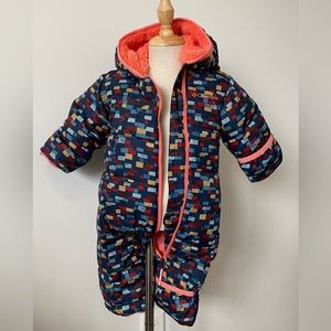 Columbia Snuggly Bunny Bunting- Navy/Multi 3-6 mth